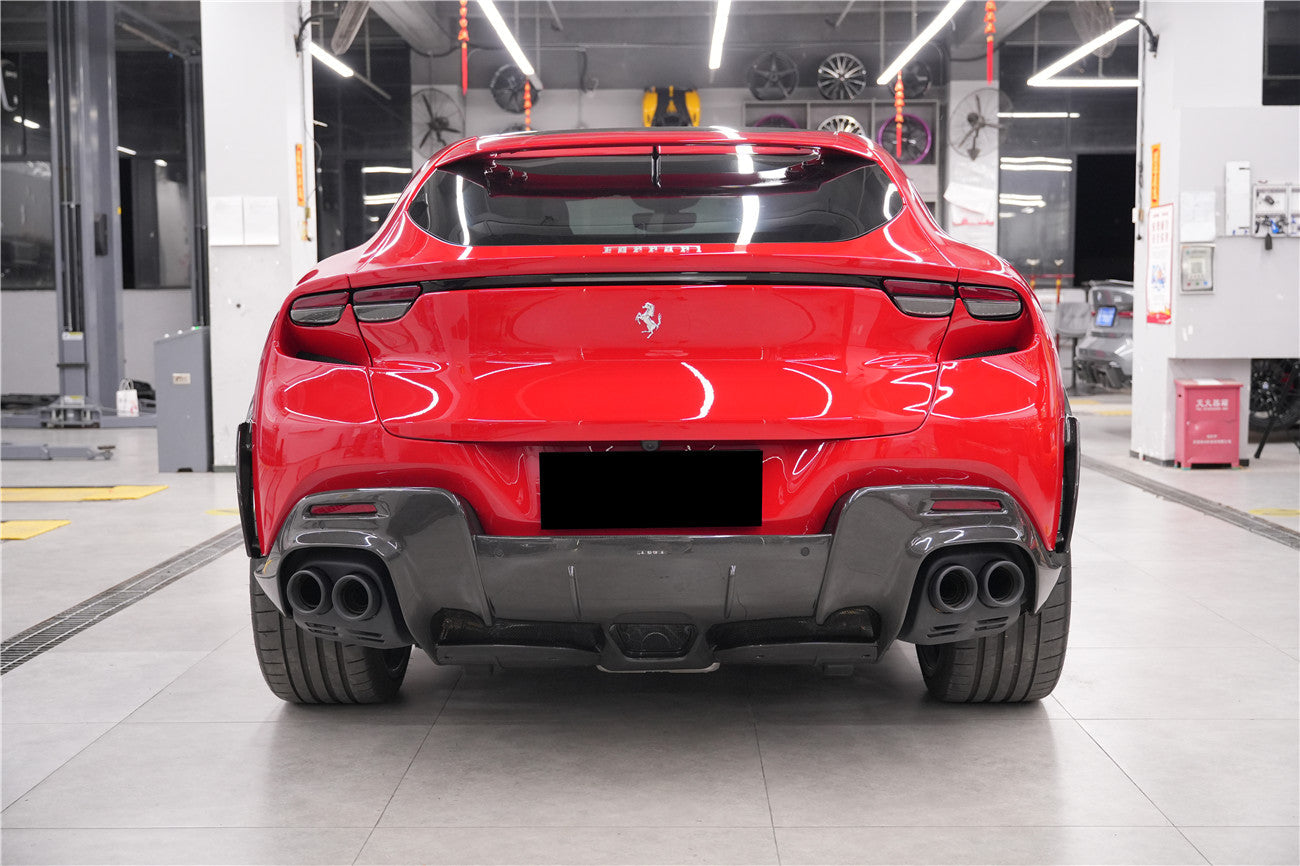 Carbonado 2023-2025 Ferrari Purosangue FUV Type F175 OEM Style Dry Carbon Fiber Rear Diffuser