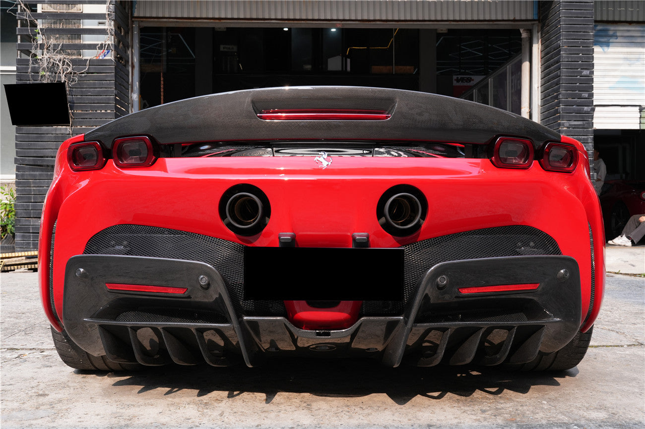 Carbonado OE Style Autoclave Carbon Fiber Rear Diffuser | 2020-UP Ferrari SF90 Stradale