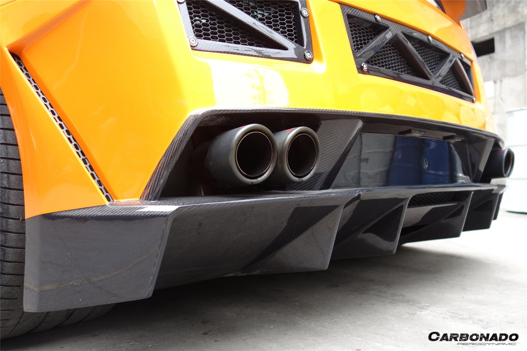 Carbonado VF Style Rear Bumper | 2004-2008 Lamborghini Gallardo, Gallardo SE, Superleggera
