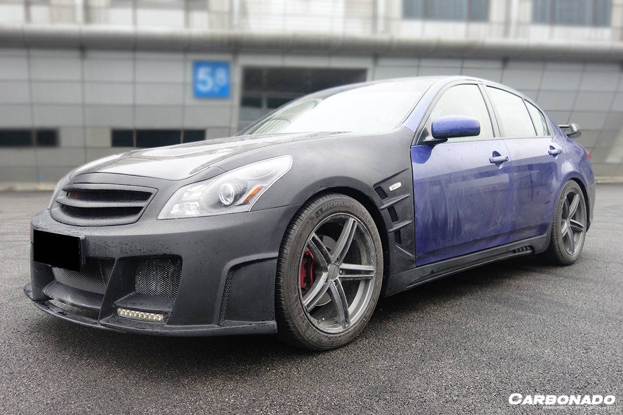 Guardabarros estilo ELT para Infiniti G25, G35 y G37 Sedán Carbonado 2007-2013
