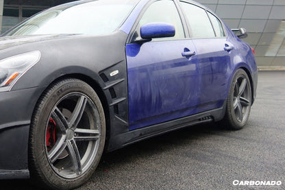Carbonado 2007-2013 Infiniti G25 G35 G37 Sedan ELT Style Side Skirts