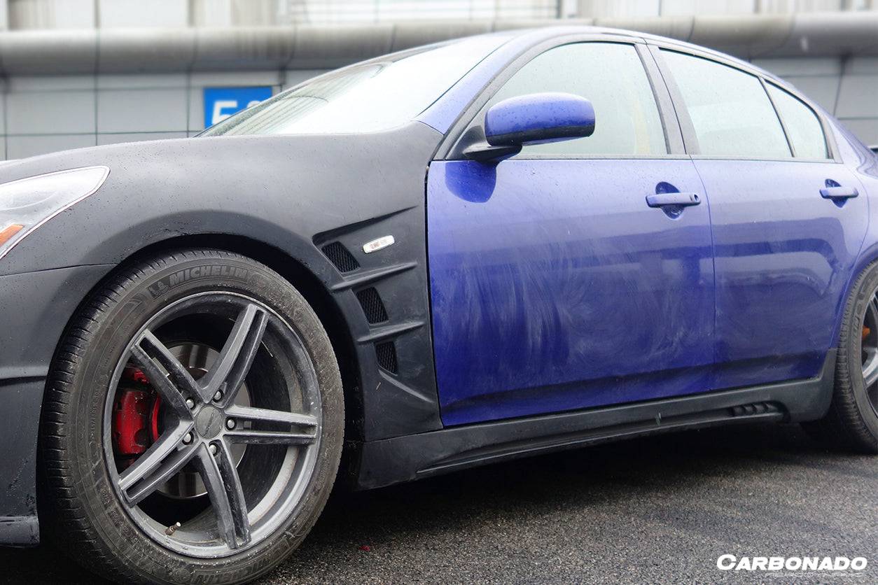 Guardabarros estilo ELT para Infiniti G25, G35 y G37 Sedán Carbonado 2007-2013