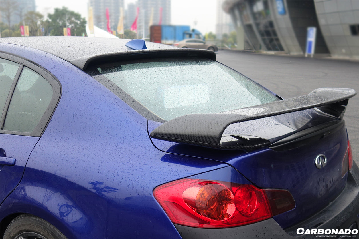 Carbonado 2007-2013 Infiniti G25 G35 G37 Sedan BS Style Roof Spoiler