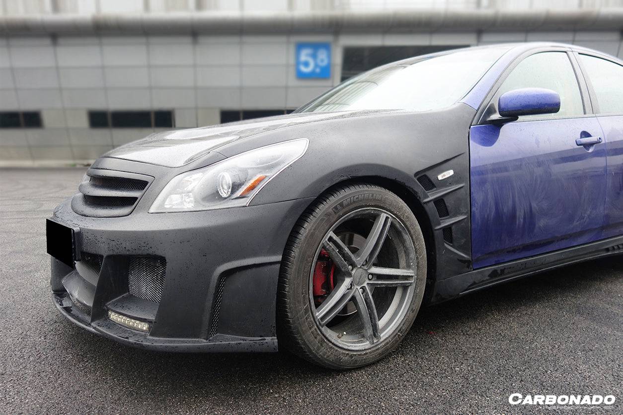 Guardabarros estilo ELT para Infiniti G25, G35 y G37 Sedán Carbonado 2007-2013