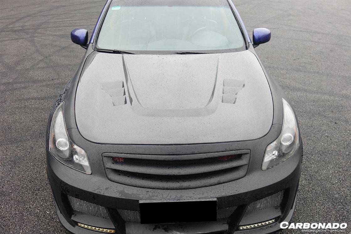 Carbonado 2007-2009 Infiniti G35 G37 Sedan BS Style Hood