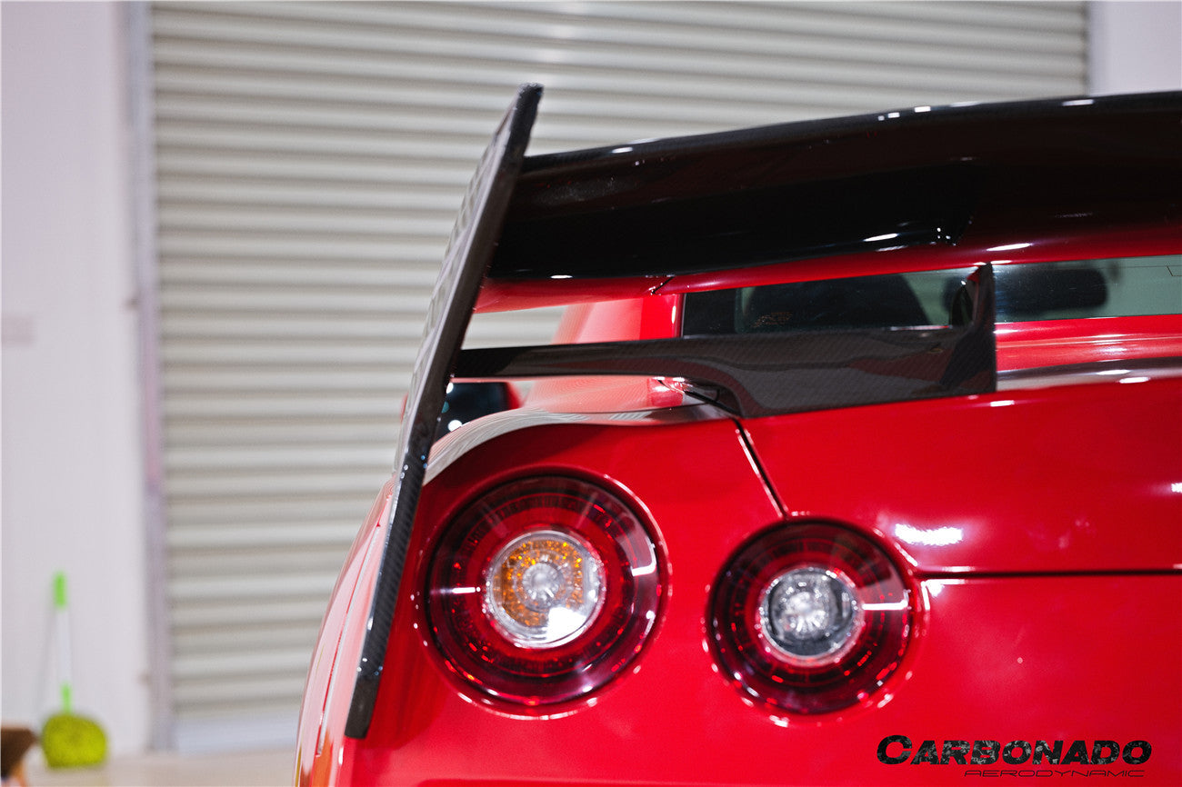 Carbonado 2007-2025 Nissan GTR R35 CBA DBA EBA VS Style Carbon Fiber Trunk Wing Spoiler