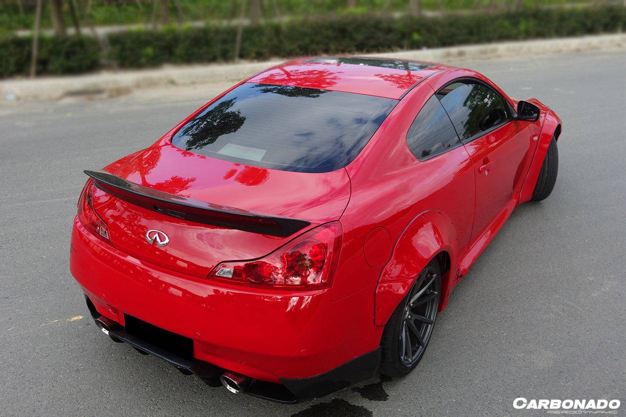 Carbonado 2008-2015 Infiniti G37S Coupe DE estilo alerón de fibra de carbono para maletero