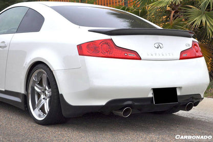 Carbonado 2008-2015 Infiniti G37s Coupe DTM-I Style Carbon Fiber Rear Lip