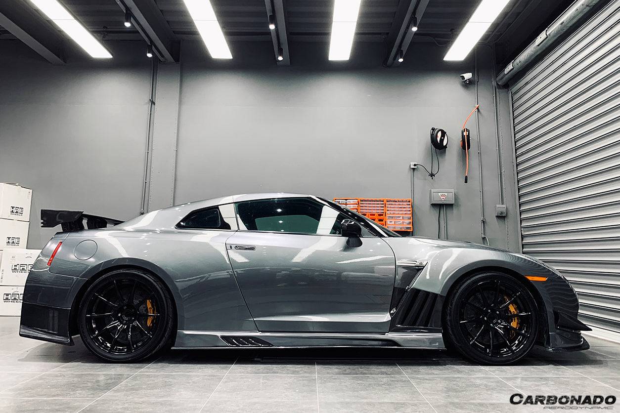 Carbonado VA Style Side Skirts | 2008-2023 Nissan GTR R35
