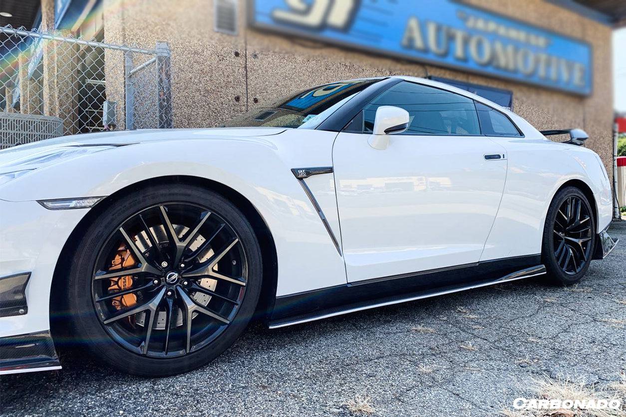 Carbonado VA-II Style Carbon Fiber Side Skirts Under Board | 2008-2016 Nissan GTR R35
