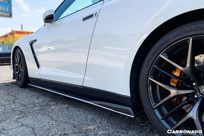 Carbonado VA-II Style Carbon Fiber Side Skirts Under Board | 2008-2016 Nissan GTR R35