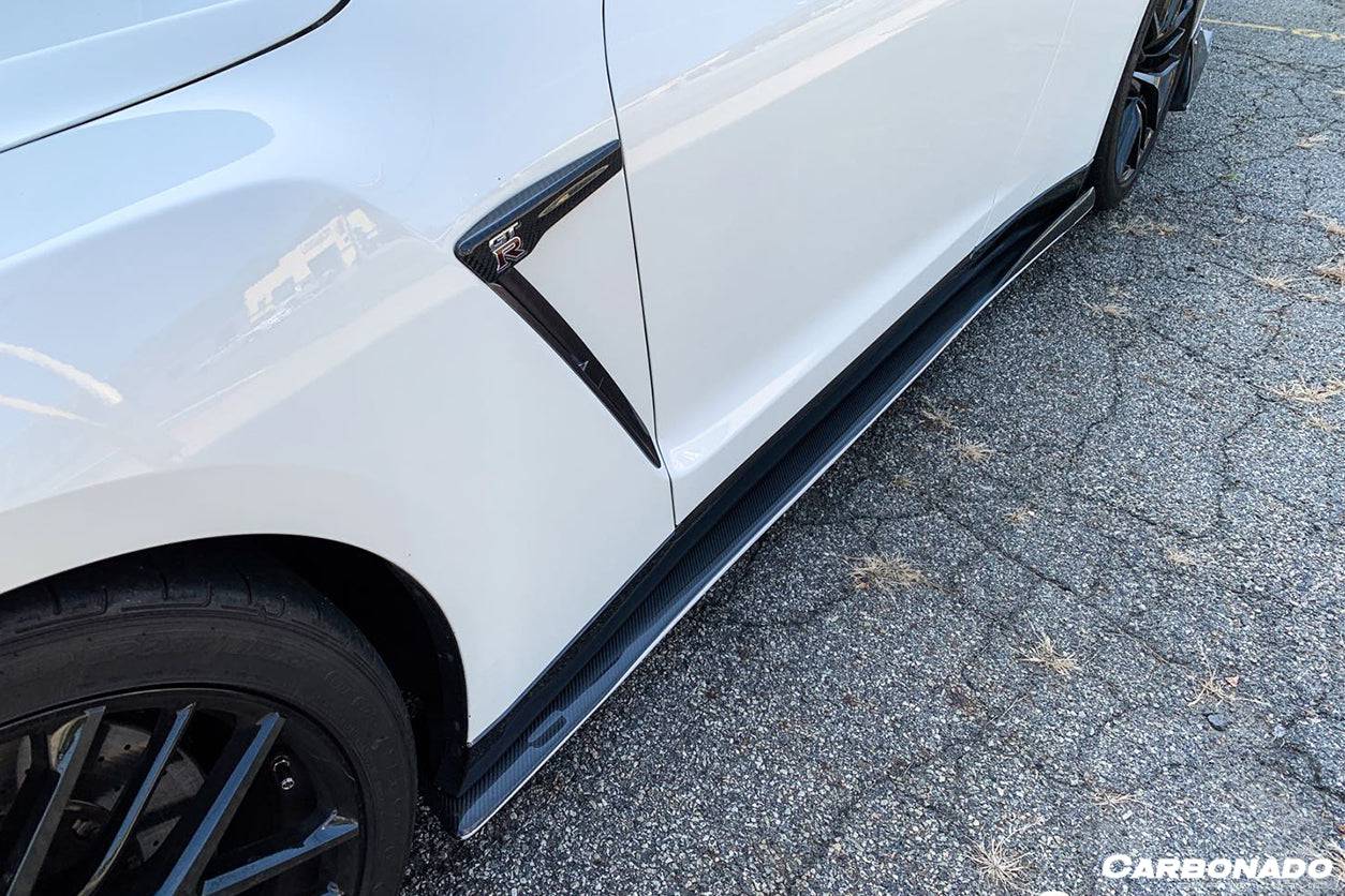 Carbonado VA-II Style Carbon Fiber Side Skirts Under Board | 2008-2016 Nissan GTR R35