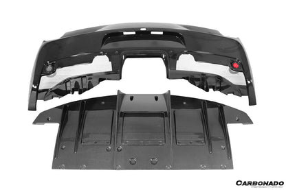 Carbonado 2010-2015 Ferrari 458 Coupe Spider Speciale Style Carbon Fiber Rear Bumper With Diffuser