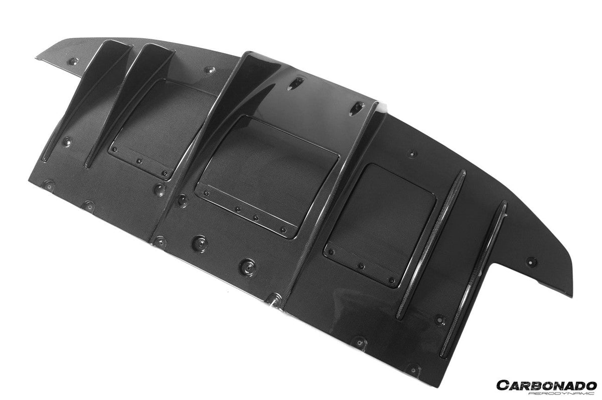 Difusor de labio trasero de fibra de carbono estilo Ferrari 458 especial Carbonado 2010-2015