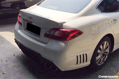 Carbonado 2011-2019 Infiniti Q70, Q70L, M37, M56 WD Style Rear Bumper with Tips