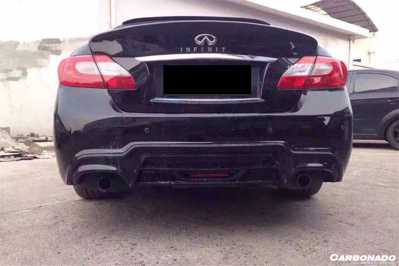 Carbonado 2011-2019 Infiniti Q70, Q70L, M37, M56 WD Style Rear Bumper with Tips