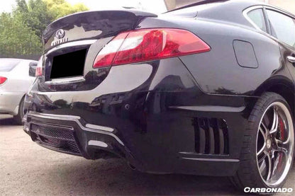 Carbonado 2011-2019 Infiniti Q70, Q70L, M37, M56 WD Style Rear Bumper with Tips