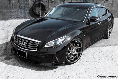 Faldones laterales estilo WD para Infiniti Q70L Carbonado 2014-2019
