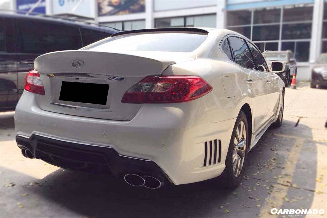 Carbonado 2011-2019 Infiniti Q70, Q70L, M37, M56 WD Style Rear Bumper with Tips
