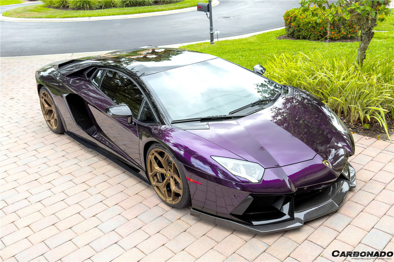 Carbonado 2011-2016 Lamborghini Aventador LP700 Coupe  Roadster DM Style Carbon Fiber Front Lip