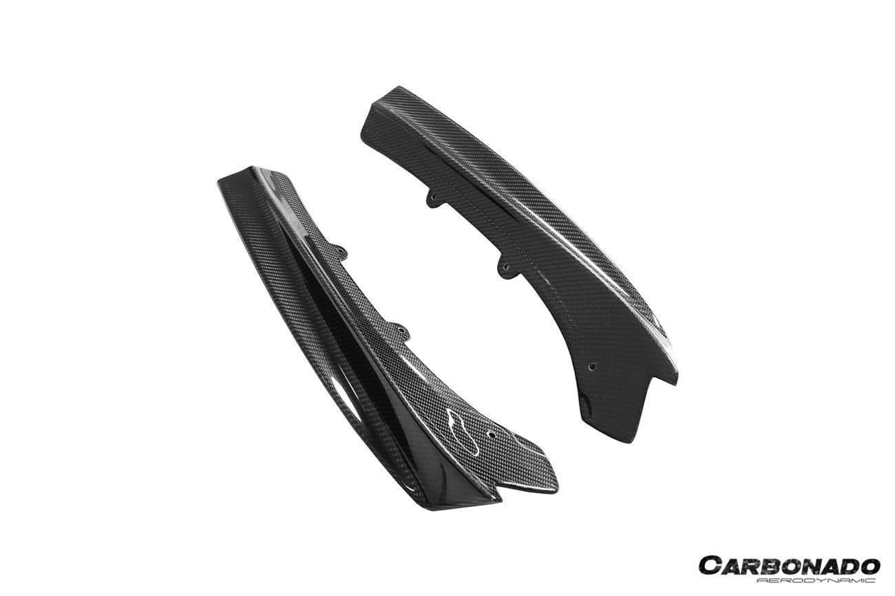 Carbonado 2011-2019 BMW 3 Series F30 F35 M-Tech GV Style Carbon Fiber Rear Lip with Caps
