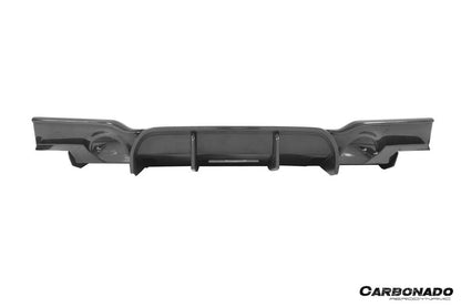 Carbonado 2011-2019 BMW 3 Series F30 F35 M-Tech GV Style Carbon Fiber Rear Lip with Caps