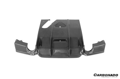 Carbonado 2011-2019 BMW 3 Series F30 F35 M-Tech GV Style Carbon Fiber Rear Lip with Caps