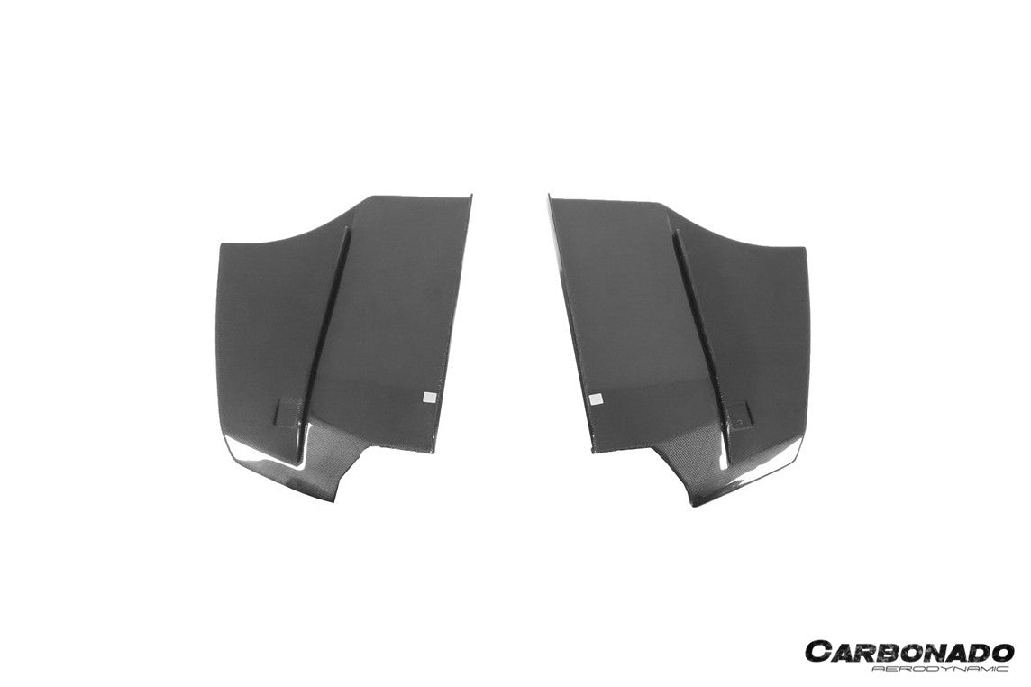 Carbonado 2011-2019 BMW 3 Series F30  F35 M-Tech GV Carbon Fiber Rear Lip with Diffuser   Caps