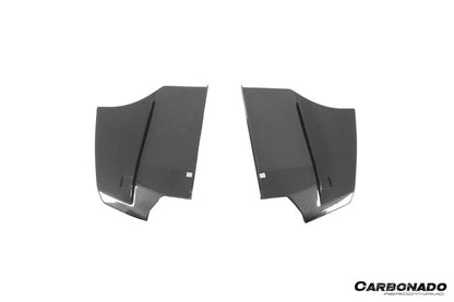 Carbonado 2011-2019 BMW 3 Series F30  F35 M-Tech GV Carbon Fiber Rear Lip with Diffuser   Caps