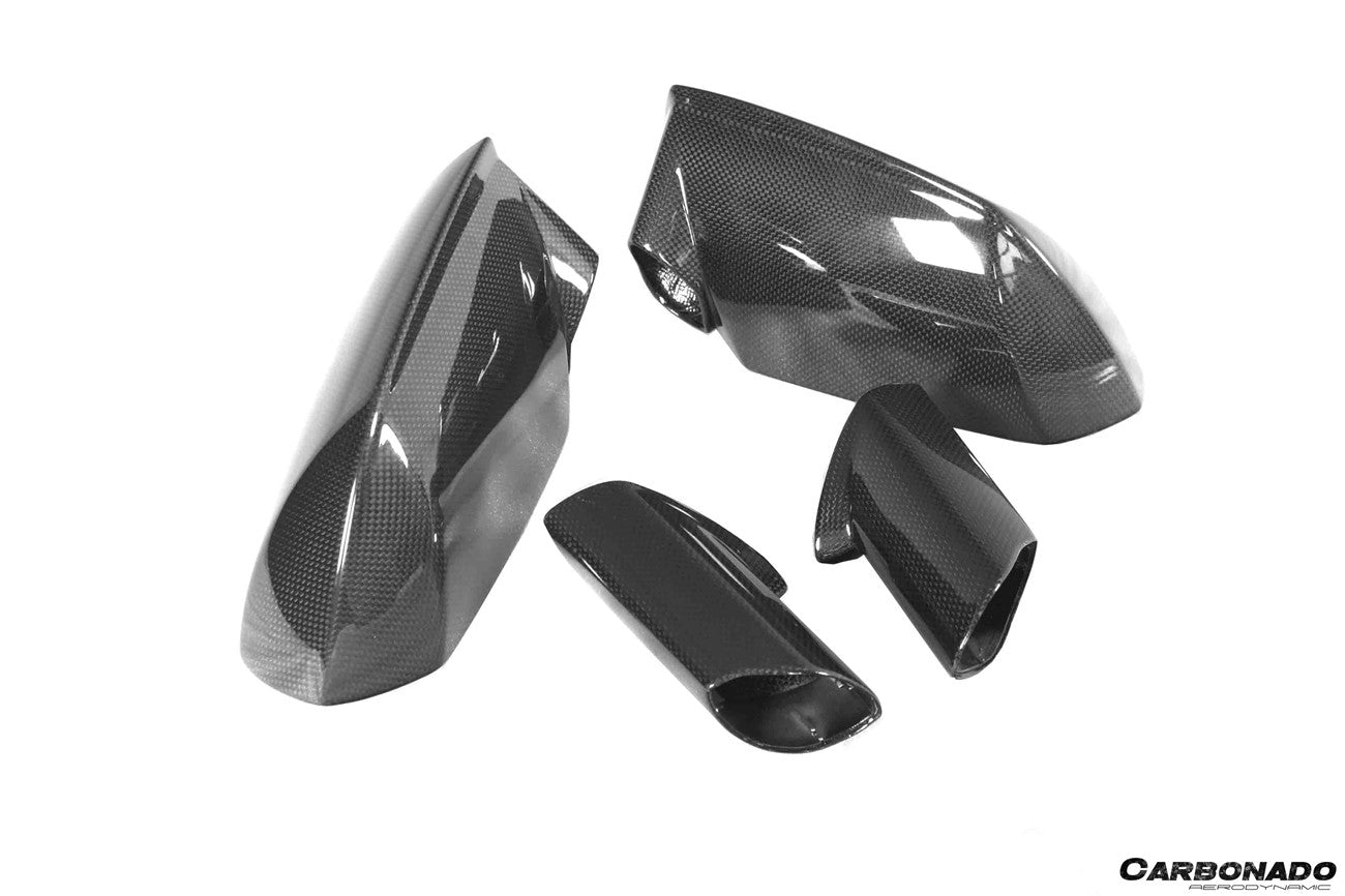 Reemplazo de cubierta de espejo de fibra de carbono seca estilo OEM para Lamborghini Aventador Carbonado 2011-2021 | LP700, LP720, LP750, Coupé, Roadster
