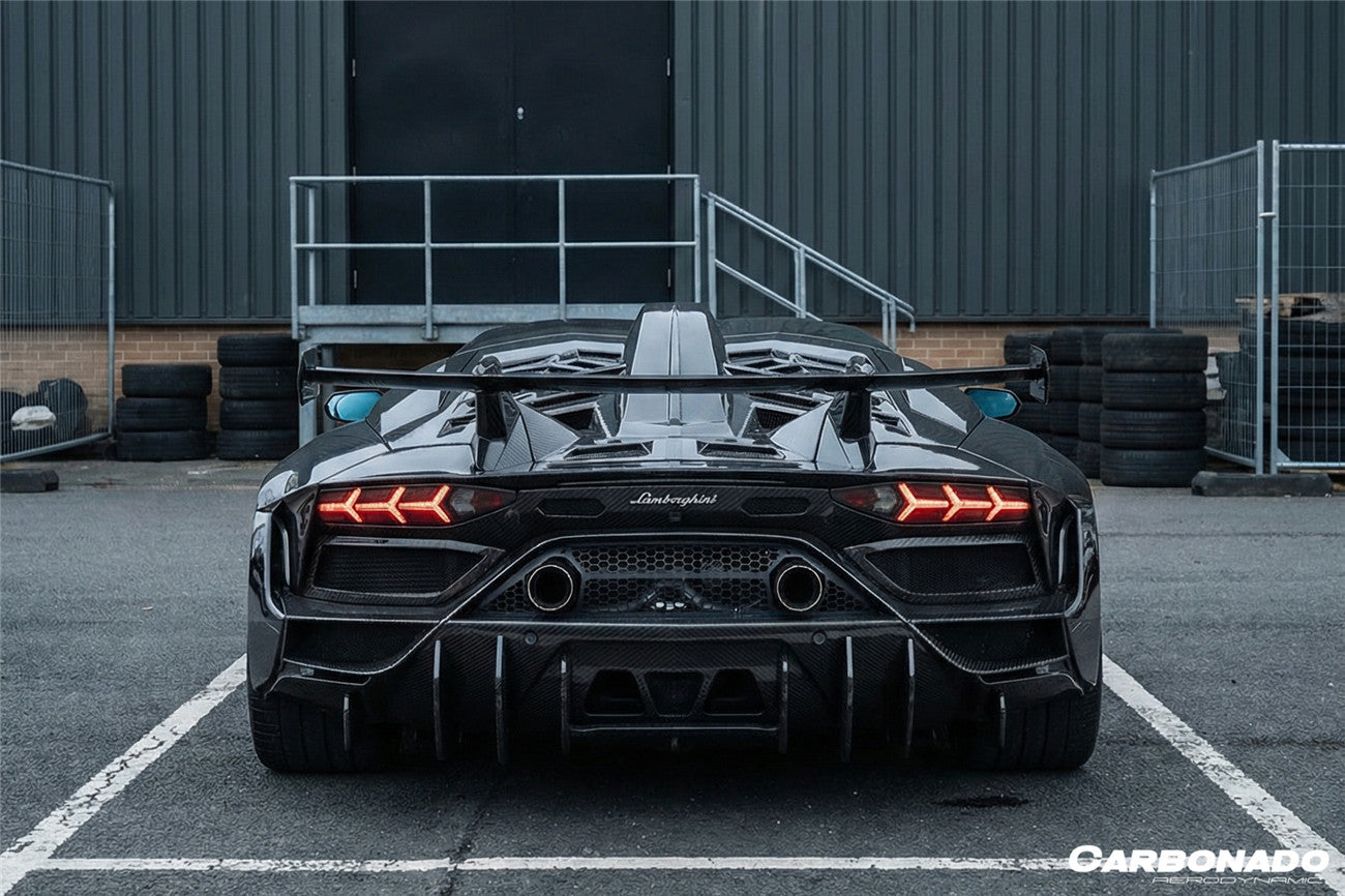 Carbonado 2011-2021 Lamborghini Aventador LP700 LP720 LP750 LP740 Coupe CA Style Carbon Fiber Engine Hood And Wing