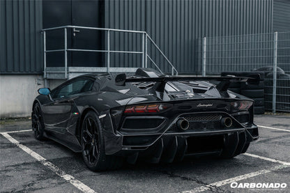 Carbonado 2011-2021 Lamborghini Aventador LP700 LP720 LP750 LP740 Coupe CA Style Carbon Fiber Engine Hood And Wing