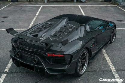 Carbonado 2011-2021 Lamborghini Aventador LP700 LP720 LP750 LP740 Coupe CA Style Carbon Fiber Engine Hood And Wing