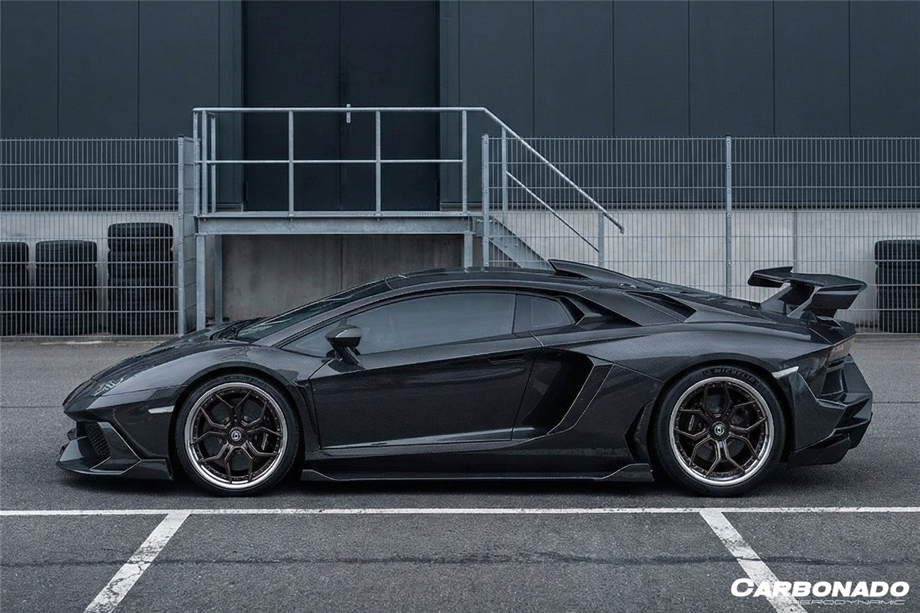 Carbonado 2011-2021 Lamborghini Aventador LP700 LP720 LP750 LP740 Coupe CA Style Carbon Fiber Engine Hood And Wing