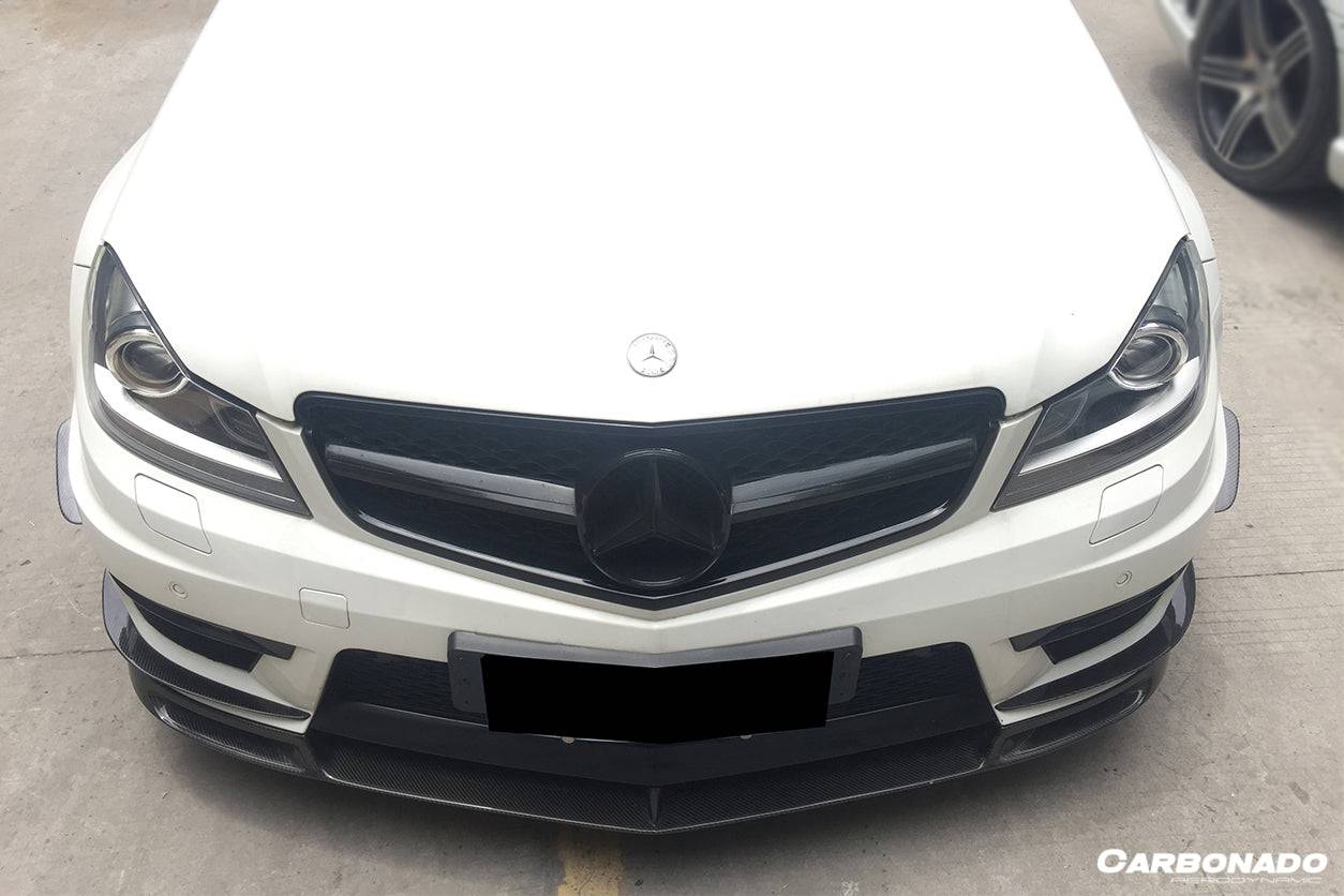 Mercedes Benz W204 C63 AMG Sedán Coupé BK Style Carbonado 2012-2014 Canard delantero
