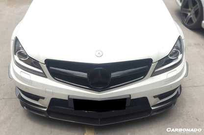 Mercedes Benz W204 C63 AMG Sedán Coupé BK Style Carbonado 2012-2014 Canard delantero