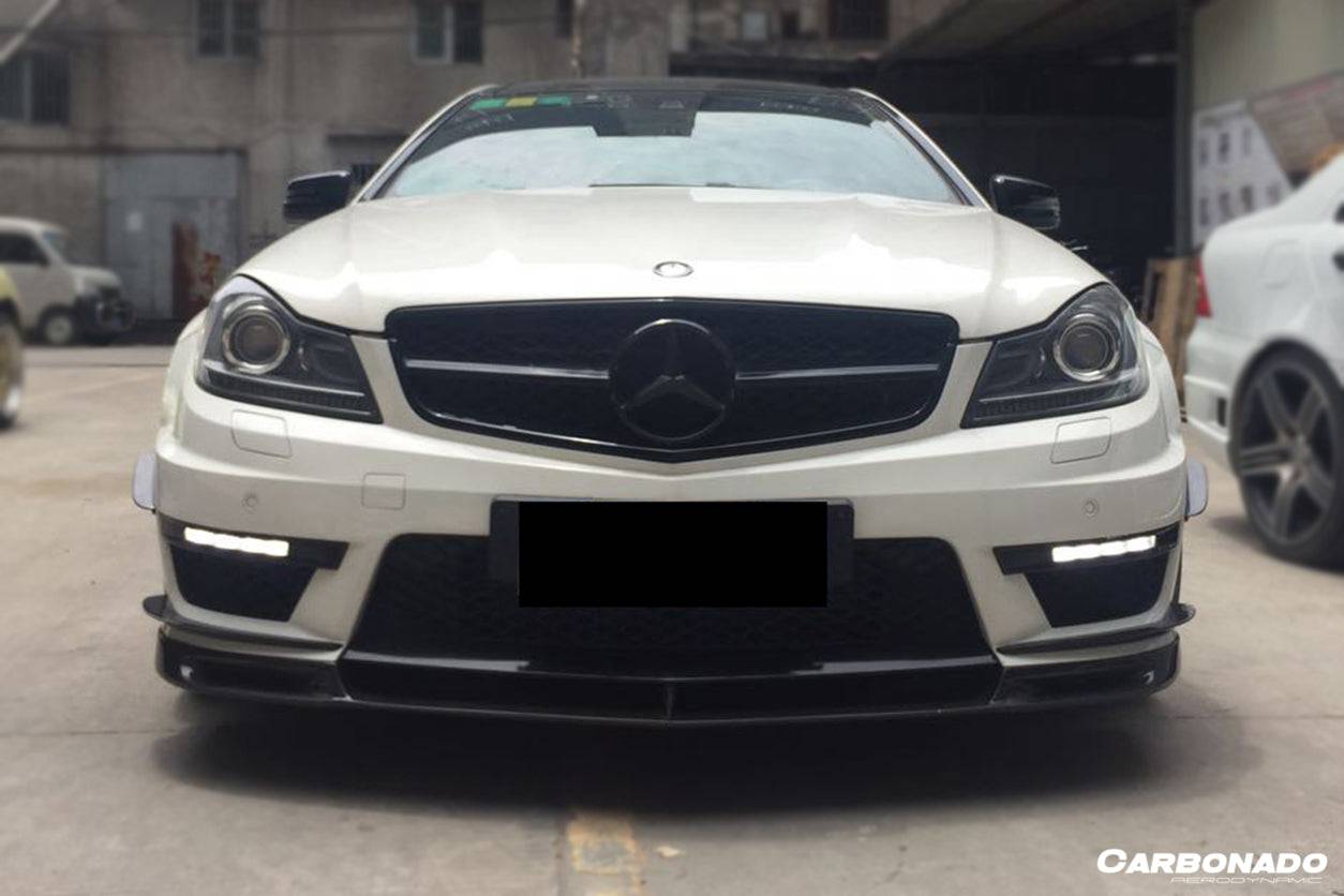 Mercedes Benz W204 C63 AMG Sedán Coupé BK Style Carbonado 2012-2014 Canard delantero