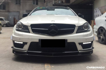 Mercedes Benz W204 C63 AMG Sedán Coupé BK Style Carbonado 2012-2014 Canard delantero