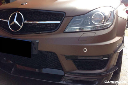 Mercedes Benz W204 C63 AMG Sedán Coupé BK Style Carbonado 2012-2014 Canard delantero