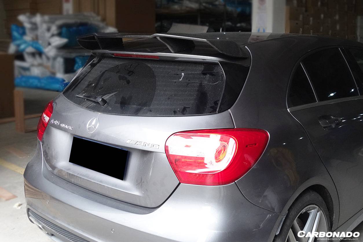 Alerón de techo de fibra de carbono para Mercedes Benz W176 Clase A A250 A200 A45 AMG Carbonado 2013-2018