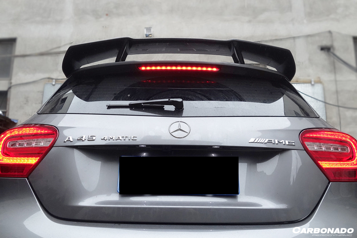 Alerón de techo de fibra de carbono para Mercedes Benz W176 Clase A A250 A200 A45 AMG Carbonado 2013-2018
