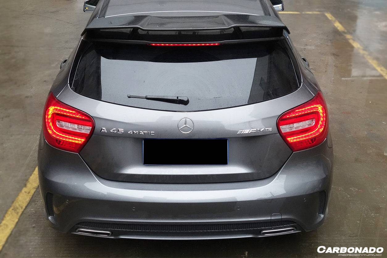 Alerón de techo de fibra de carbono para Mercedes Benz W176 Clase A A250 A200 A45 AMG Carbonado 2013-2018
