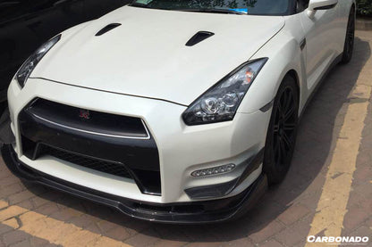 Carbonado 2008-2011 Nissan GTR R35 CBA BSE Style Part Carbon Fiber Front Lip With Undertray