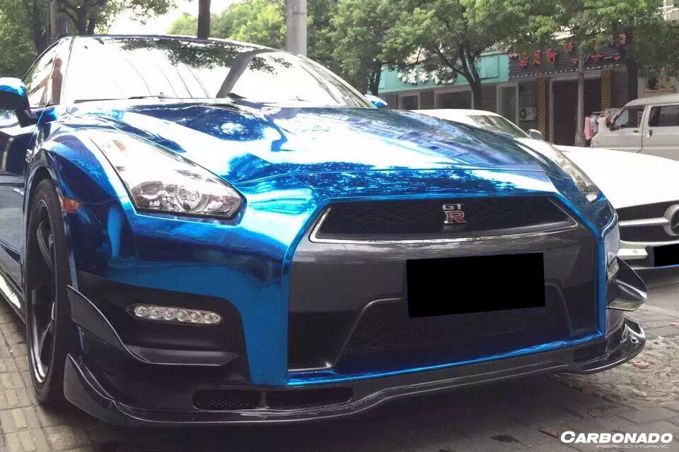 Carbonado 2008-2011 Nissan GTR R35 CBA BSE Style Part Carbon Fiber Front Lip With Undertray