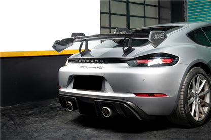 Alerón de fibra de carbono seco estilo Porsche 718 981 Cayman Boxster GT4RS (2012-2025)