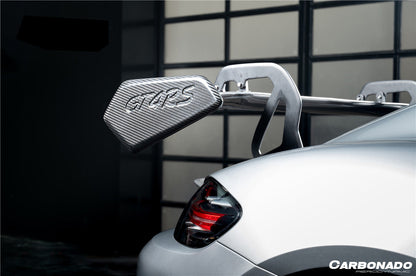 Alerón de fibra de carbono seco estilo Porsche 718 981 Cayman Boxster GT4RS (2012-2025)