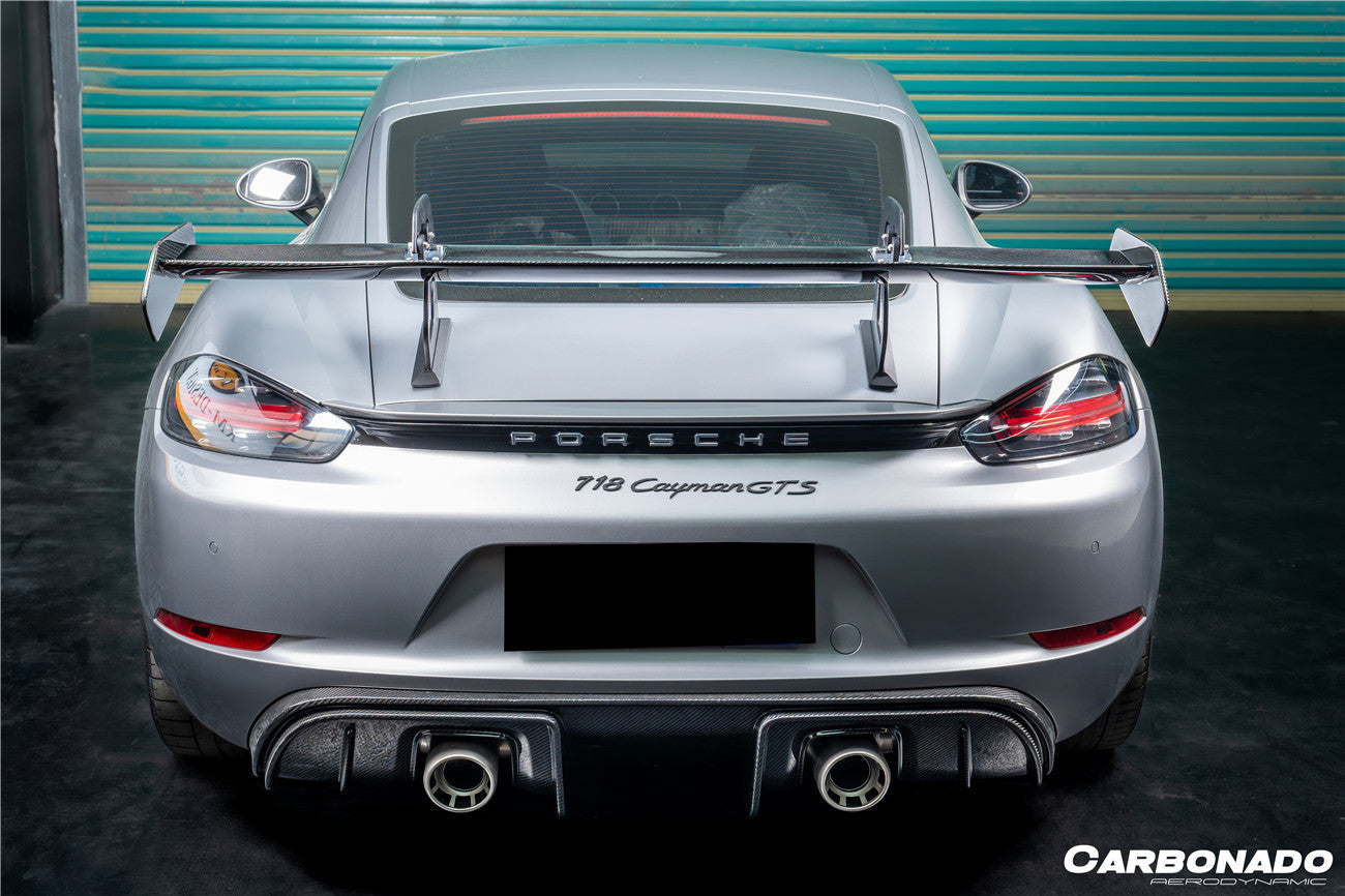 Alerón de fibra de carbono seco estilo Porsche 718 981 Cayman Boxster GT4RS (2012-2025)