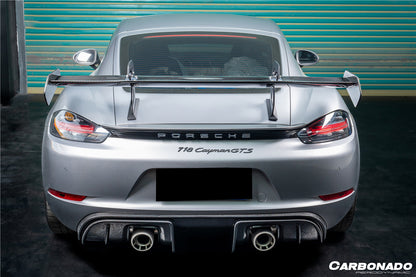 Alerón de fibra de carbono seco estilo Porsche 718 981 Cayman Boxster GT4RS (2012-2025)