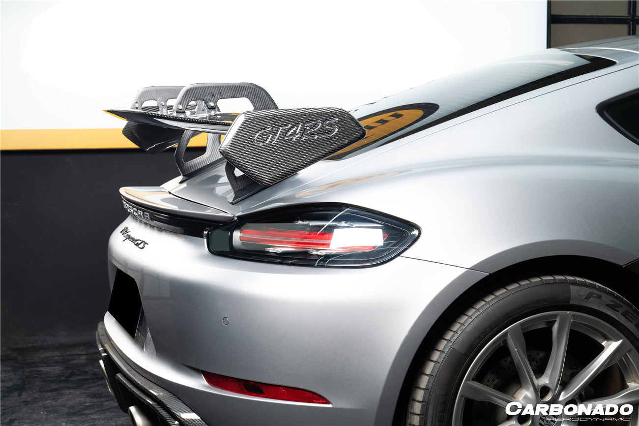 Alerón de fibra de carbono seco estilo Porsche 718 981 Cayman Boxster GT4RS (2012-2025)