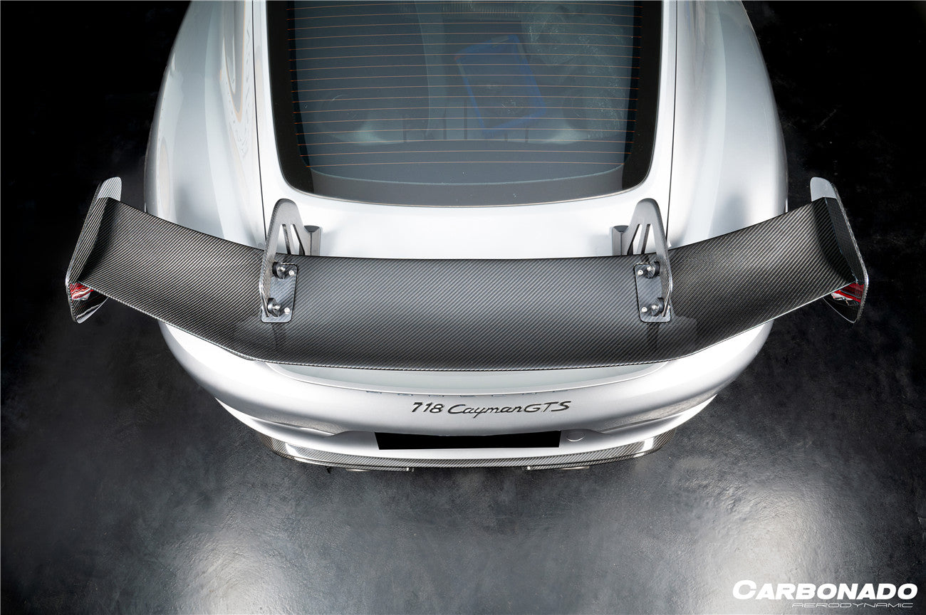 Alerón de fibra de carbono seco estilo Porsche 718 981 Cayman Boxster GT4RS (2012-2025)